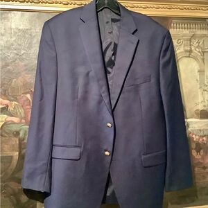 Lauren Ralph Lauren Navy Blazer Sport Coat Gold Button Sz 41R